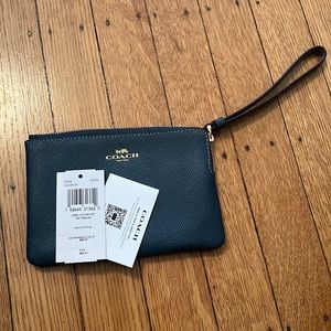NWT Coach Leather Coin Zip